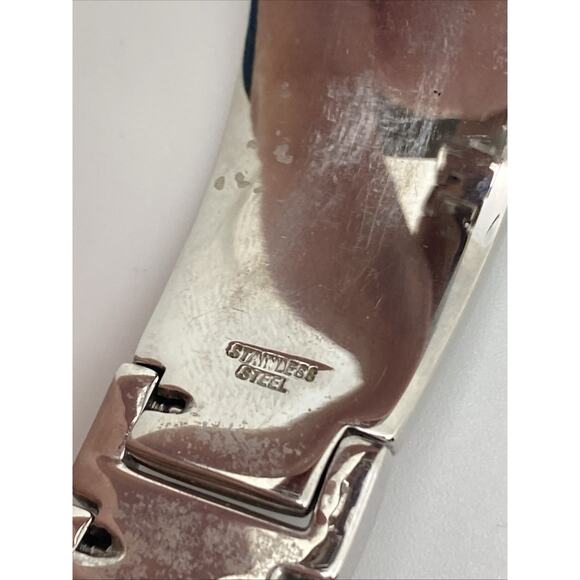 VNT Android OKO Designs Blue Face Wristwatch 1999 Stainless Steel Band USA Made - Picture 11 of 16